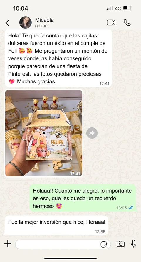 Caja de dulces temática miel para fiesta infantil - Souvenir decorado